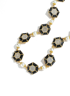 JosephWarner中古项链女独特几何复古小众vintage法式轻奢锁骨链