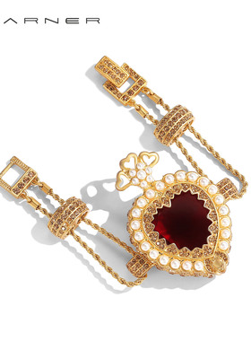 韩国设计师款海洋之心红宝石手链