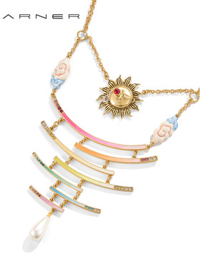 JosephWarner太阳神珐琅项链