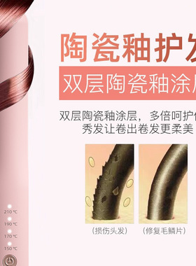 直发器电夹板直发夹板直发棒迷你直卷两用防烫刘海内扣卷发棒跨境