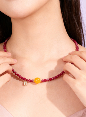 4mm天然紫金朱砂多圈手链女大吉大利绿松石项链帝王朱砂手串批发