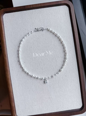 蝶觅家 陈都灵同款气泡方糖珍珠施家项链女小众高级感