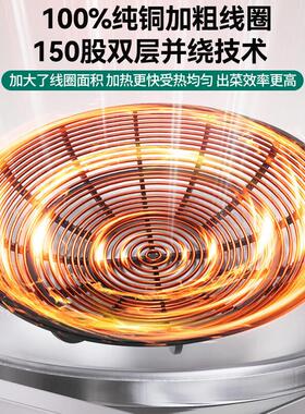 商用电磁炉头电磁599大锅 酒店学双大校食堂功率15kw+灶20kw