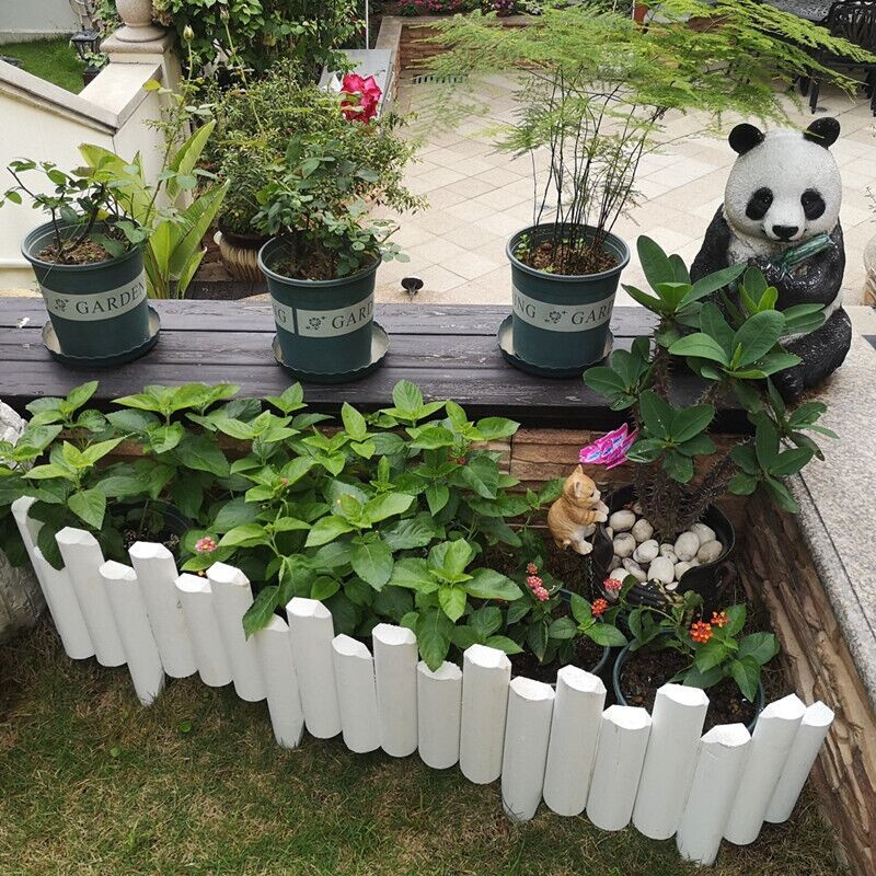 碳化防腐木栅栏木桩围栏户外白色小篱笆花园花坛装饰庭院实木护栏-图1