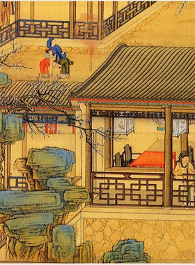 十二月令图全集清院本山水人物亭