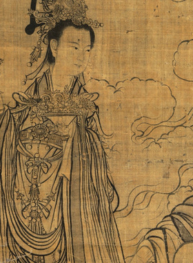 北宋李公麟《维摩居士像图》画芯