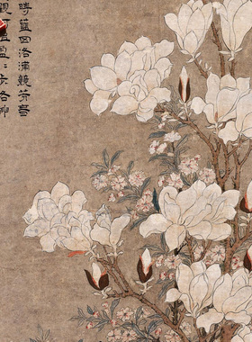 明孙克弘玉堂芝兰图国画玉兰图高