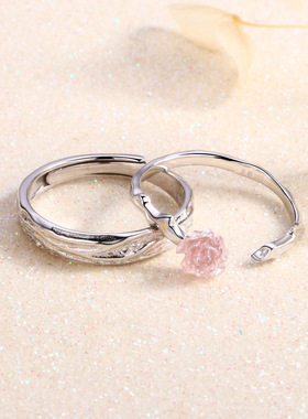 最后的玫瑰对戒小众设计S999纯银