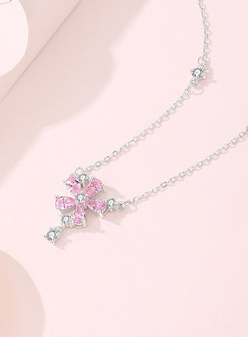 S925银桃花朵朵项链女轻奢小众时尚设计高级感女神气质节日礼物