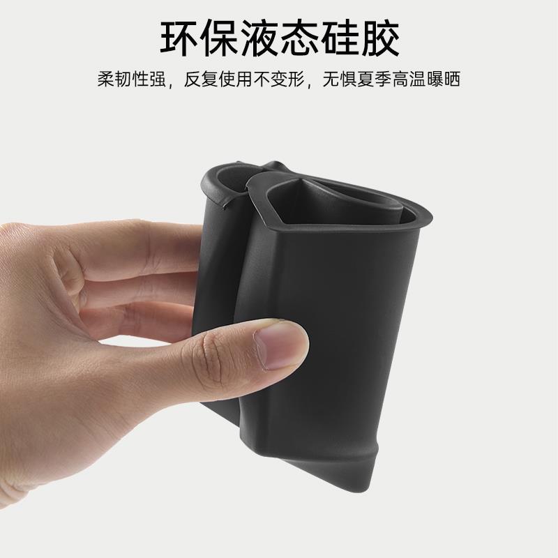 3W适用於极氪7X扶手箱後储物盒後排矽胶置物收纳盒垃圾桶内饰改装 - 图1