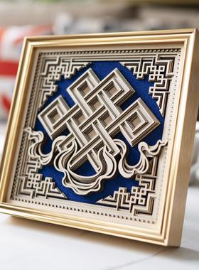 梯木叠雕原创意桌面摆件装饰艺术家居禅意木质手工艺品送朋友礼物