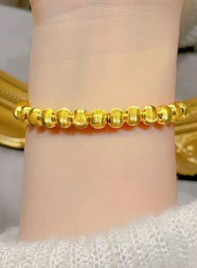 爆闪猫眼石手链珠珠手串女