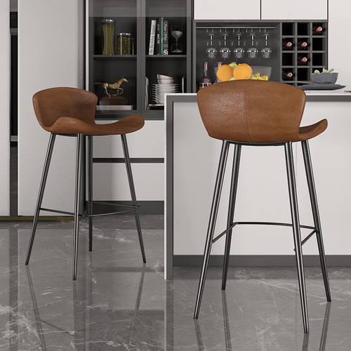 2025新款创意吧台椅无靠背简约转椅家用脚凳餐厅酒吧休闲舒适坐垫 - 图0