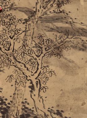 清代祁豸佳仿董源山水图传统山水