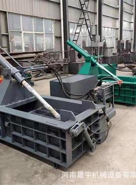 卧式钢筋铜丝压缩机液压废铁打包机100吨金属铁屑压块机