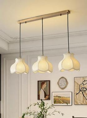 中古风餐吊灯简约卧室床头灯吧台灯实木布艺餐厅吊灯中山家装灯具