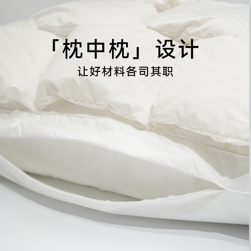 CASUCA极地爆爆绒枕2代雁鸭绒填充杜邦棉双面枕头蓬松家用可拆洗
