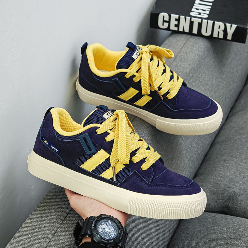 2026新款男生板鞋小众面包鞋黑色帆布鞋男厚底百搭青少年运动潮鞋,淘宝优惠券,粉丝福利购,淘宝优惠卷