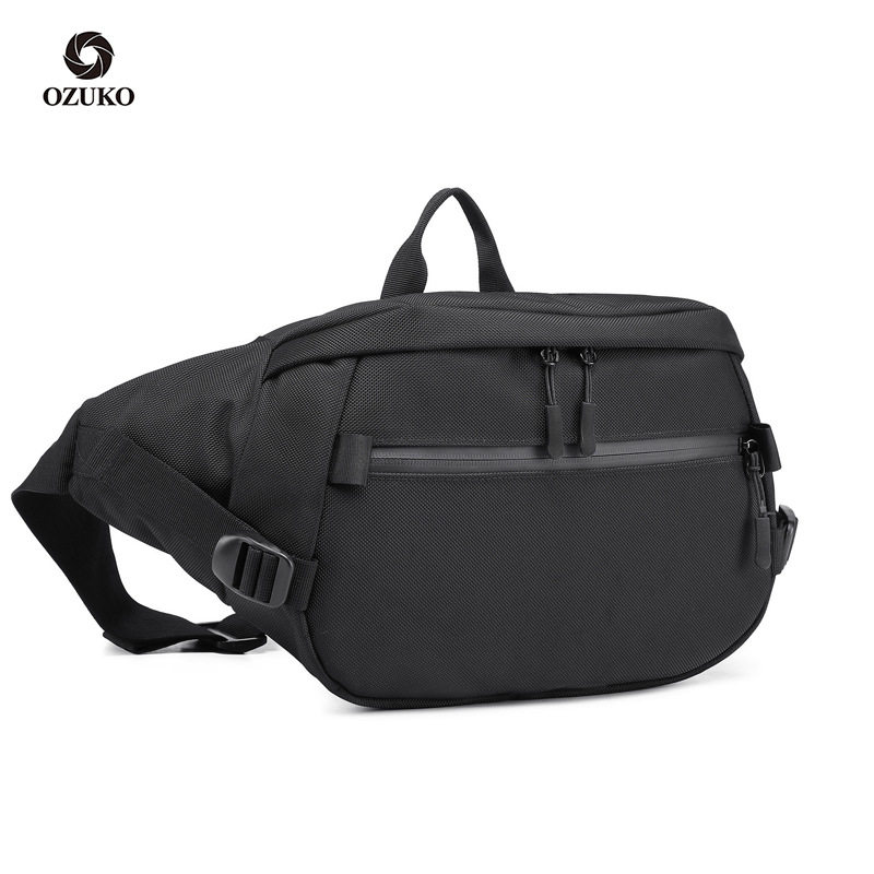 ozuko新款腰包多功能大容量腰间男士运动防水牛津布单肩斜挎包,淘宝优惠券,粉丝福利购,淘宝优惠卷