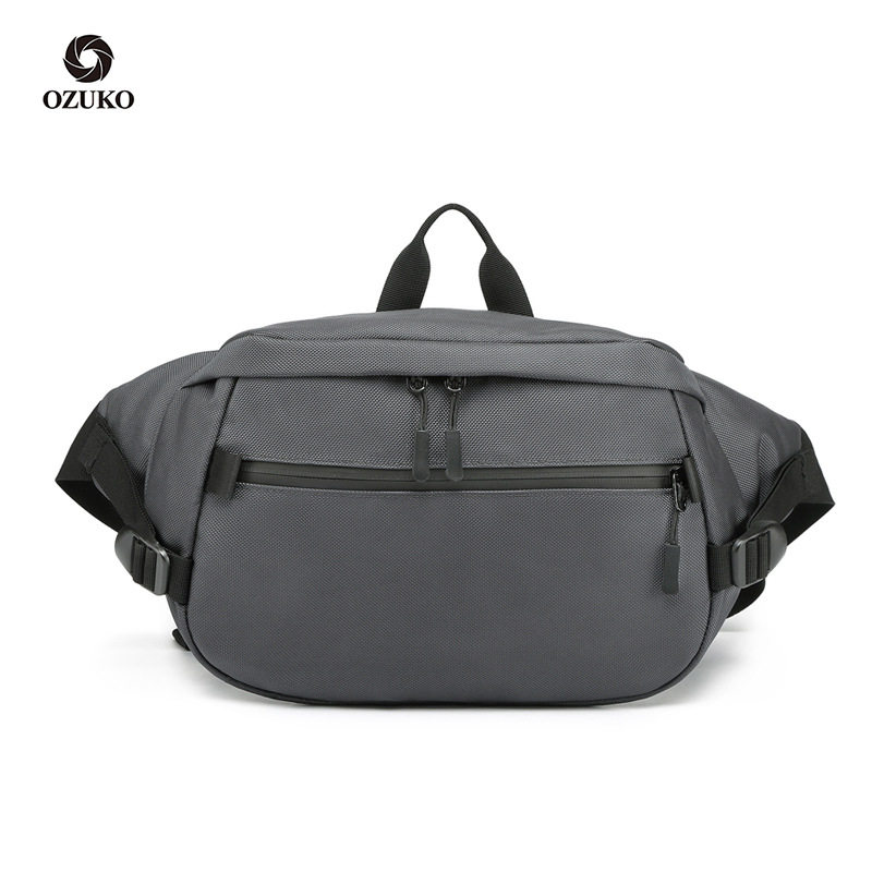 ozuko新款腰包多功能大容量腰间男士运动防水牛津布单肩斜挎包,淘宝优惠券,粉丝福利购,淘宝优惠卷