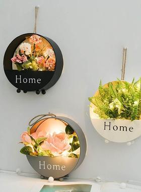 家用监控摄像头遮挡装饰品墙体庭院墙面摆件自然仿真绿植创意挂墙