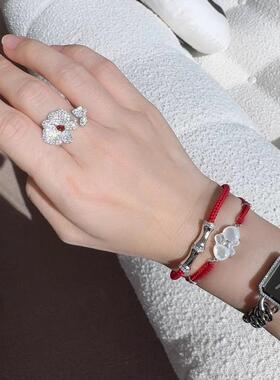 何方蝴蝶兰戒指新年礼物陈都灵女