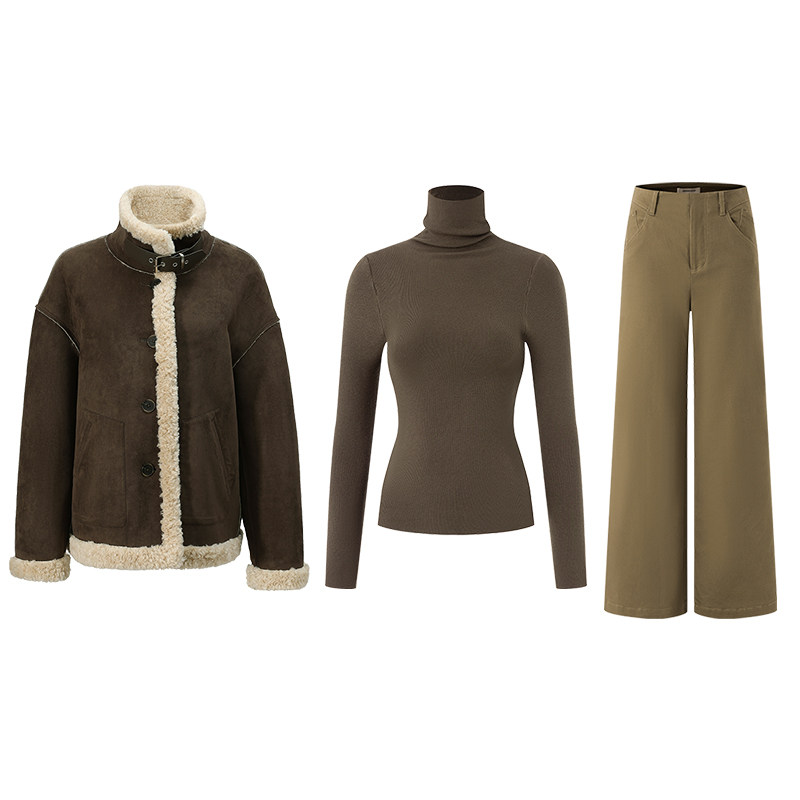 【所有女生的衣橱直播间】NON RESTRAIN檀木色外套/咖毛衣/卡其裤,淘宝优惠券,粉丝福利购,淘宝优惠卷