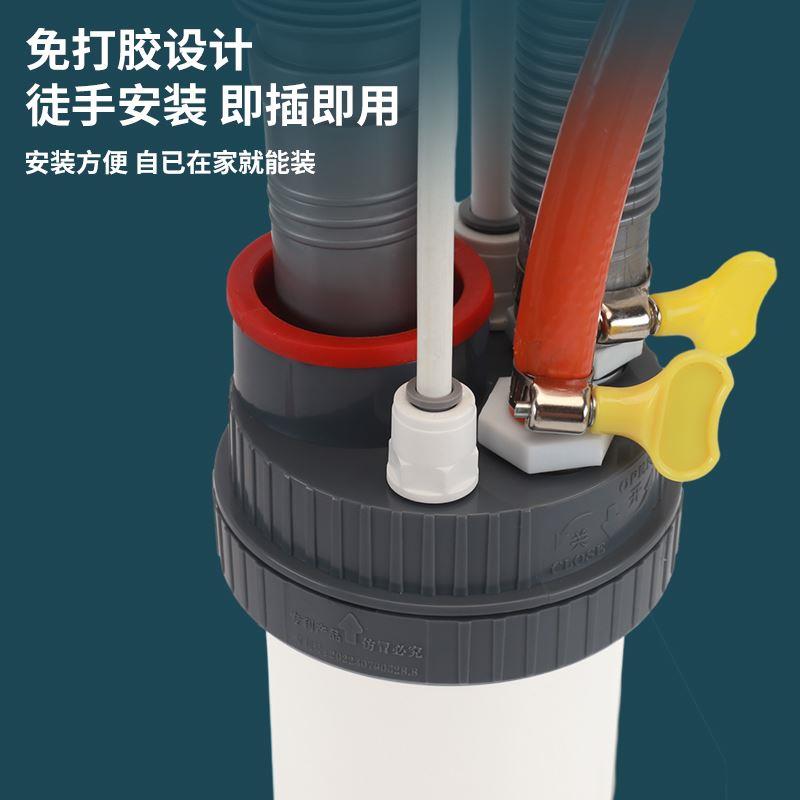 防臭下水管神器厨房洗碗机净水器排水管道多功能防返臭三头通接头 - 图2