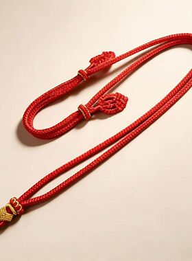 纯手工编织挂绳可调节锁骨链绳绿松石蜜蜡手工编织女款吊坠挂绳