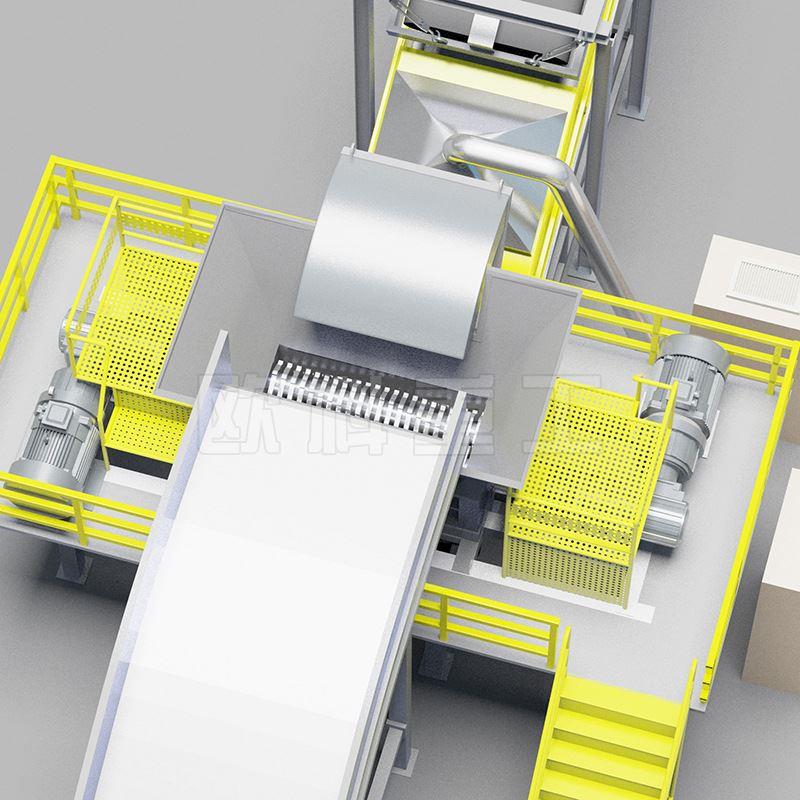 大型撕碎机生产线大型汽车撕碎机废钢废铁破碎生产线整套设备-图1