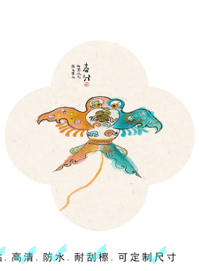 24节气自粘墙贴画梅花四叶草形贴纸画海报自粘画玄关壁画装饰画