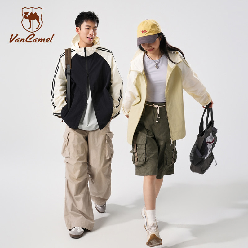 VANCAMEL/西域骆驼防紫外线运动钓鱼防晒衣夏季新款连帽防晒服