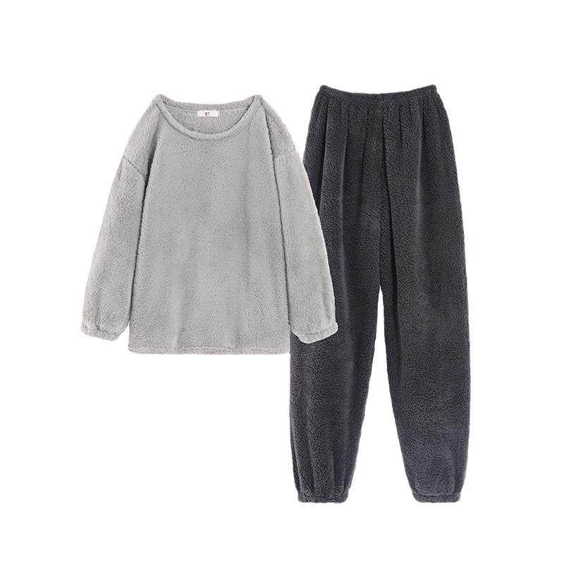 睡衣女冬季长袖珊瑚绒加绒加厚款法兰绒家居服长毛绒女士套装,淘宝优惠券,粉丝福利购,淘宝优惠卷