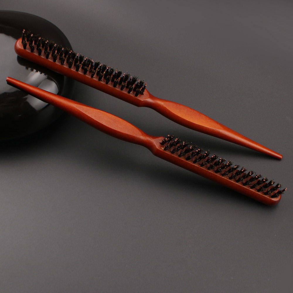 荷木尖尾手柄尼龙针猪鬃毛三排梳新娘盘发专用美发晚装梳工厂直供,淘宝优惠券,粉丝福利购,淘宝优惠卷