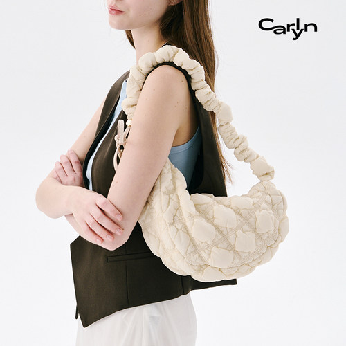 【虞书欣同款】Carlyn COZY M中号韩国云朵饺子马鞍包单肩斜挎包 - 图0