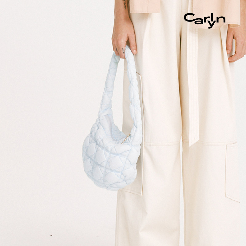 【虞书欣同款】Carlyn SOFT M中号韩国轻奢爆款褶皱云朵包单肩包
