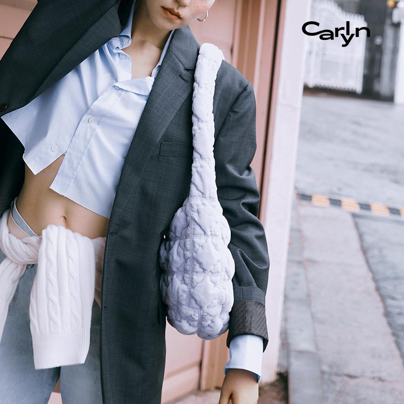 【虞书欣同款】Carlyn SOFT M中号韩国轻奢爆款褶皱云朵包单肩包