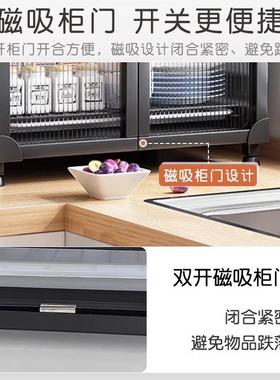 cs厨房碗柜置物架碗架沥水架台面抽屉家用带盖碗筷碟盘收纳盒储物