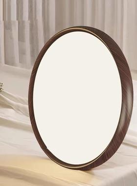 2025年新款原木风卧室扭扭灯胡桃木纹复古中古书房餐厅灯具吸顶灯