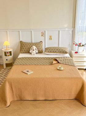 全棉床盖单件纯棉新款夏季床单三件套榻榻米夹棉炕盖褥子四季通用