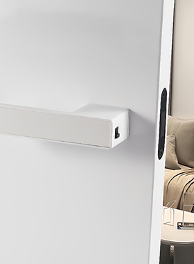 锌合金意式极简生态门锁磁吸静音室内卧室木门把手家用锁具静音锁