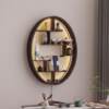 .Solid wood Duobao Pavilion wall book rack tea cup tea set storage rack Chinese retro lattice wall hanging display
