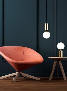 轻奢创意个性后现代简约床头北欧餐厅灯三头小吊灯具卧室吧台装饰