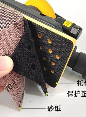 芬兰磨卡气动砂纸机70/198mm中央集尘打磨机干磨机汽车研磨头