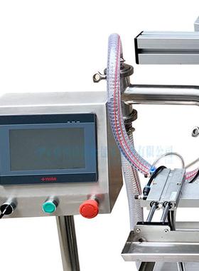 全自动灌装机流水线自动下盖旋盖机饮料液体直线式灌装机机械设备