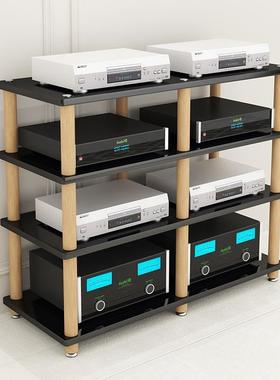 功放机柜音响柜ktv调音台功放置物架实木多层家用胆机避震架