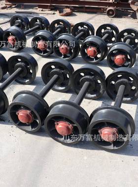 矿车轮对铸钢铸铁实心平板车矿车轮煤矿运输实心轨道轮多种型号