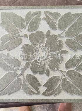 石雕浮雕壁画青石影壁地雕仿古镂空窗花中式庭院玄关福字石窗装饰