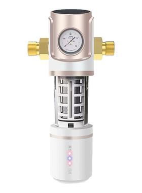 前置过滤器自动冲洗反冲洗家用全屋不锈钢双滤网大流量过滤器