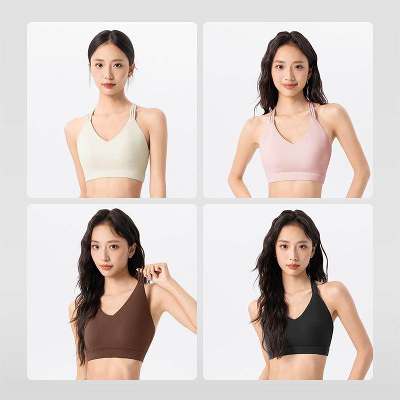 细带美背运动内衣固定杯性感吊带背心女外穿裸感舒适健身瑜伽文胸,淘宝优惠券,粉丝福利购,淘宝优惠卷